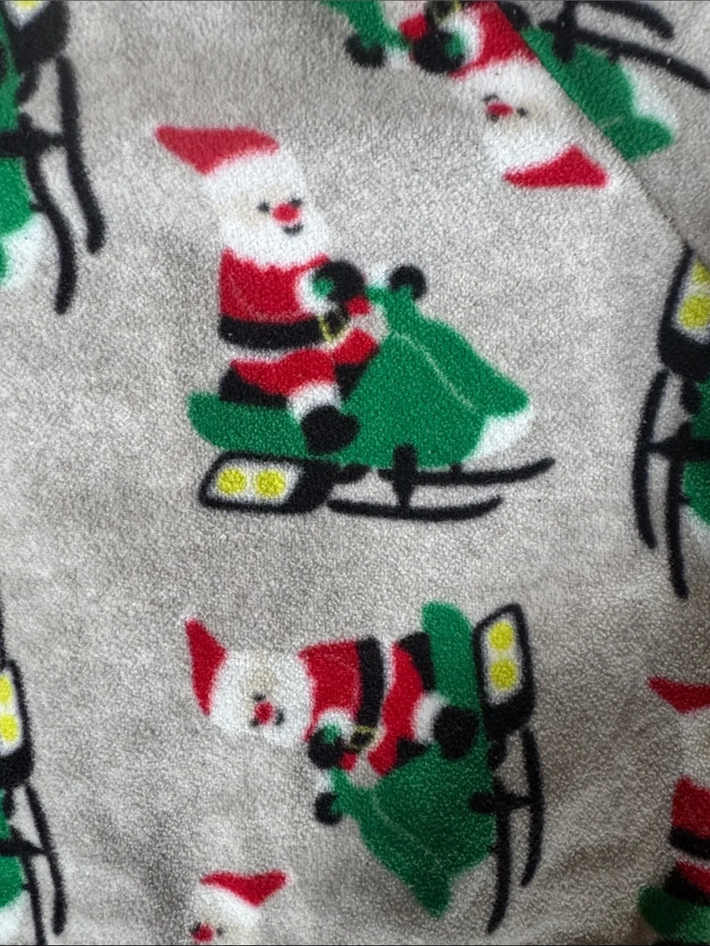 Carter’s Kids Holiday Santa Sled Footed One-Piece Pajama - Green & Red size 12M